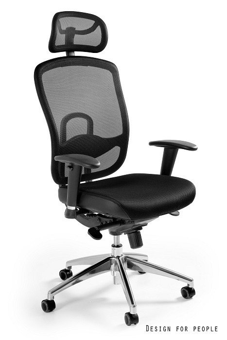 Fotel ergonomiczny Vip czarny Unique - Zdjęcie nr. 1